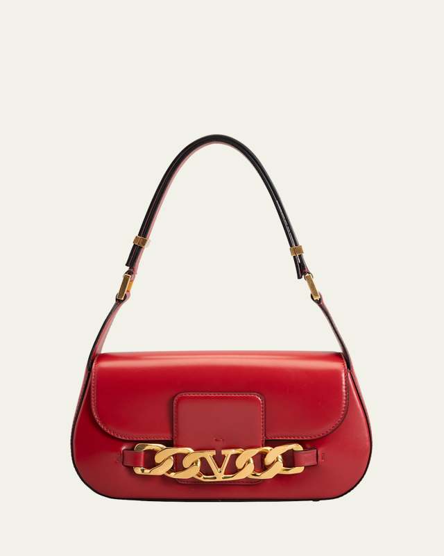 Small VLOGO Chain Leather Shoulder Bag